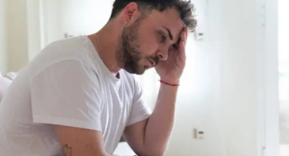 Picture of a man in distress