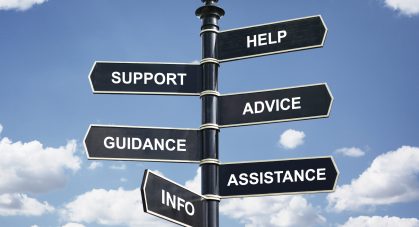 Help,,Support,,Advice,,Guidance,,Assistance,And,Info,Crossroad,Signpost,Business