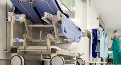 Hospital hallway, emergency room